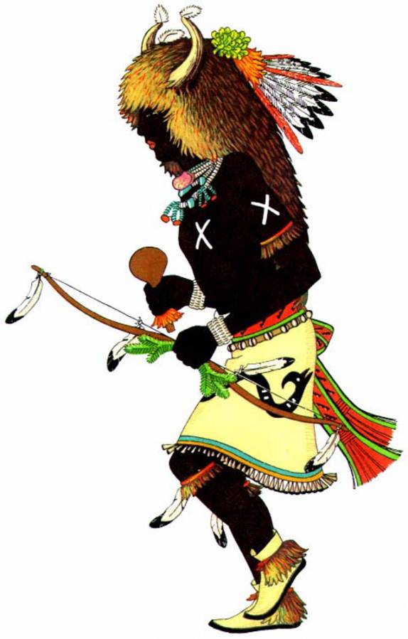 Traje das danças sagradas do pueblo de Taos, no Novo México, nos Estados Unidos (obtido na internet)